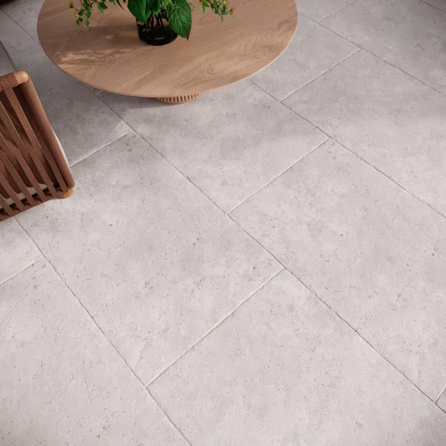 Irta Grey Stone Effect Matt Porcelain Outdoor Slab Tile