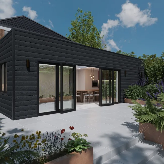 LuxeLine® Dark Grey Embossed Shiplap Composite Wall Cladding - 2900mm