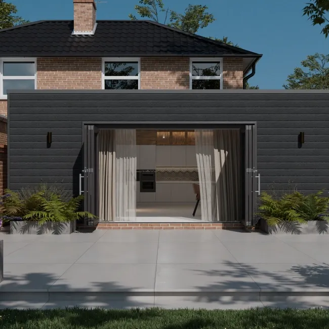 LuxeLine® Dark Grey Embossed Shiplap Composite Wall Cladding - 2900mm