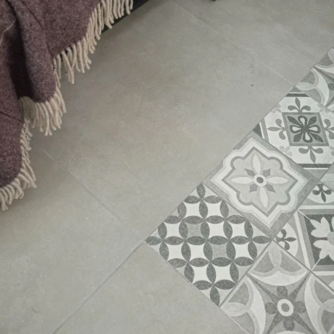 Bottega Grey Concrete Effect Matt Floor Tiles