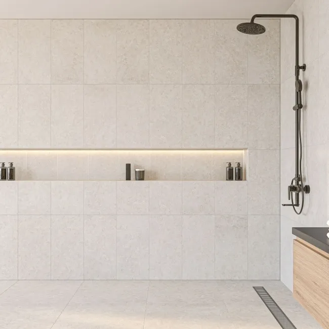 Fargo Grey Matt Stone Effect Anti Slip Wall and Floor Tiles 600x300