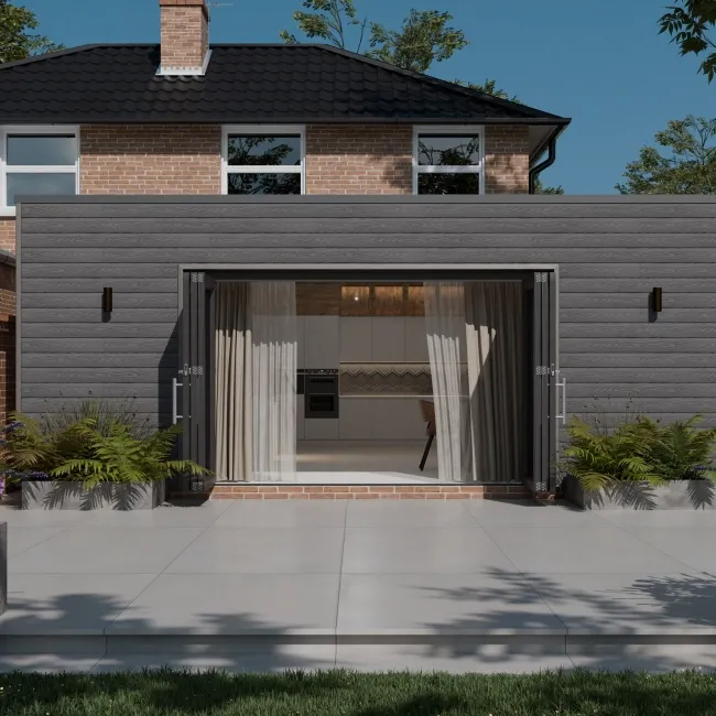 LuxeLine® Grey Embossed Shiplap Composite Wall Cladding - 2900mm