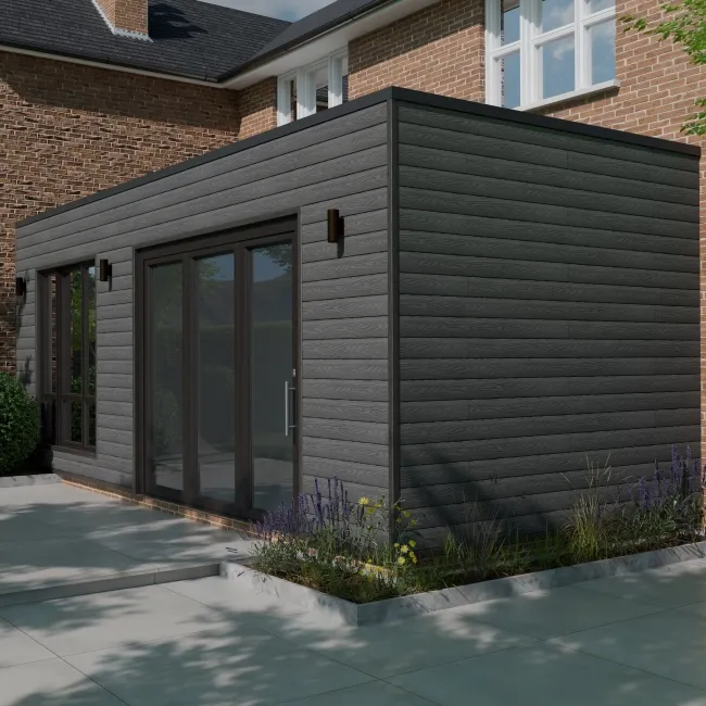 LuxeLine® Grey Embossed Shiplap Composite Wall Cladding - 2900mm