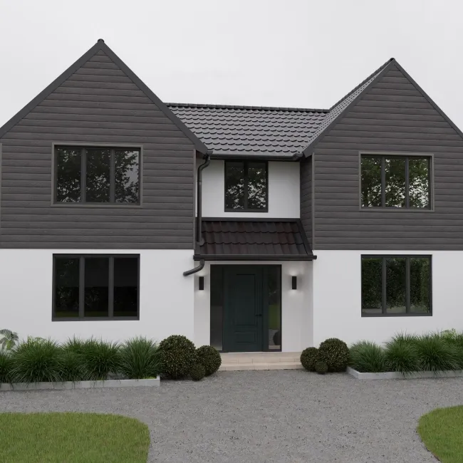 LuxeLine® Grey Embossed Shiplap Composite Wall Cladding - 2900mm