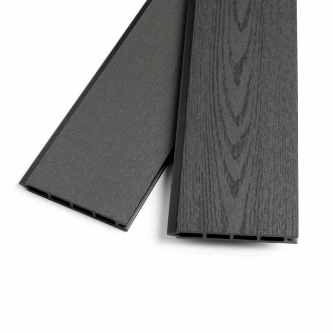 LuxeLine® Dark Grey Composite Fence Panel with Aluminium Post