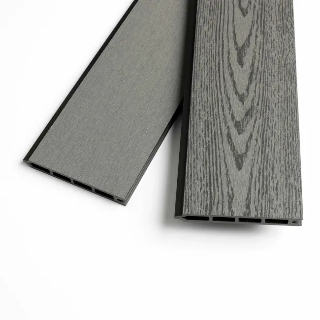 LuxeLine® Light Grey Composite Fence Panel with Aluminium Post