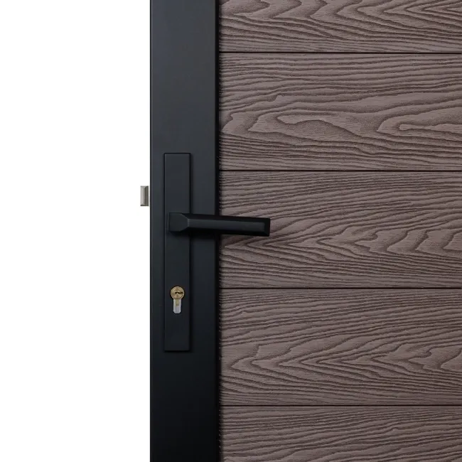 LuxeLine® Walnut Garden Gate 1730x900mm - Standard Handle