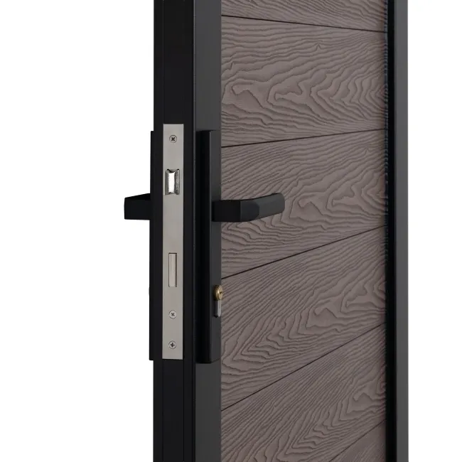 LuxeLine® Walnut Garden Gate 1730x900mm - Standard Handle
