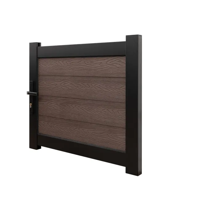 LuxeLine® Walnut Garden Gate 750x900mm - Standard Handle