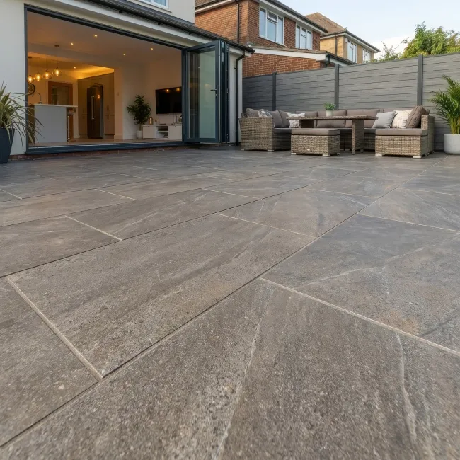 Muller Natural Stone Effect Matt Porcelain Outdoor Slab Tile