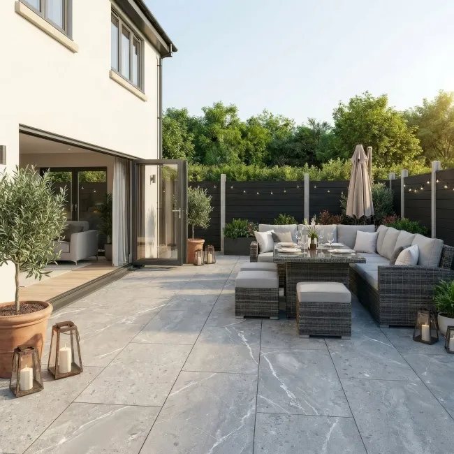 Muller Pearl Stone Effect Matt Porcelain Outdoor Slab Tile