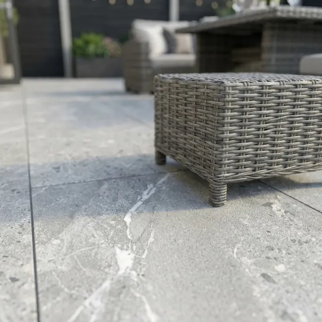Muller Pearl Stone Effect Matt Porcelain Outdoor Slab Tile