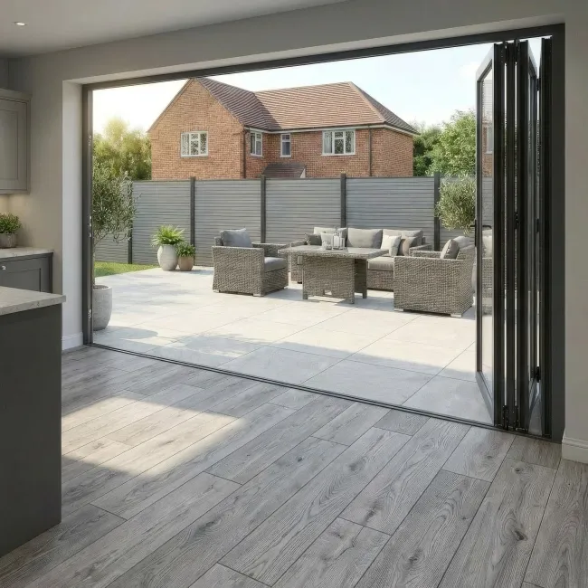 Quarstone White Stone Effect Matt Anti Slip Outdoor Porcelain Slab