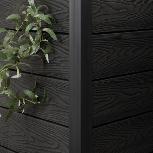 LuxeLine® Black Textured Composite Cladding Edging Corner Trim - 2500mm