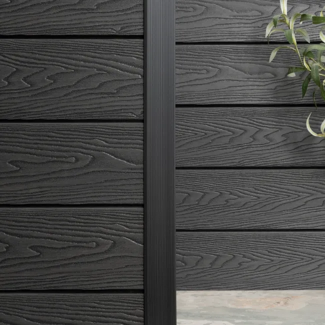 LuxeLine® Black Textured Composite Cladding Edging Corner Trim - 2500mm