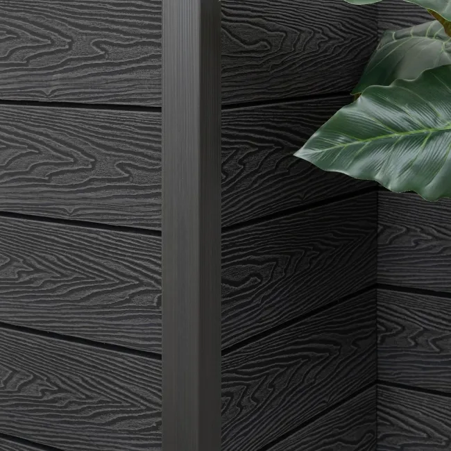 LuxeLine® Dark Grey Textured Composite Cladding Edging Corner Trim - 2500mm