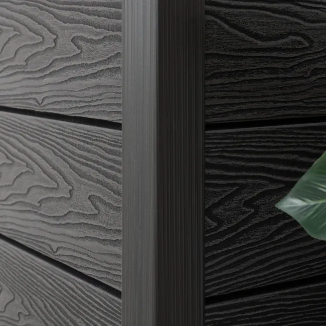 LuxeLine® Dark Grey Textured Composite Cladding Edging Corner Trim - 2500mm
