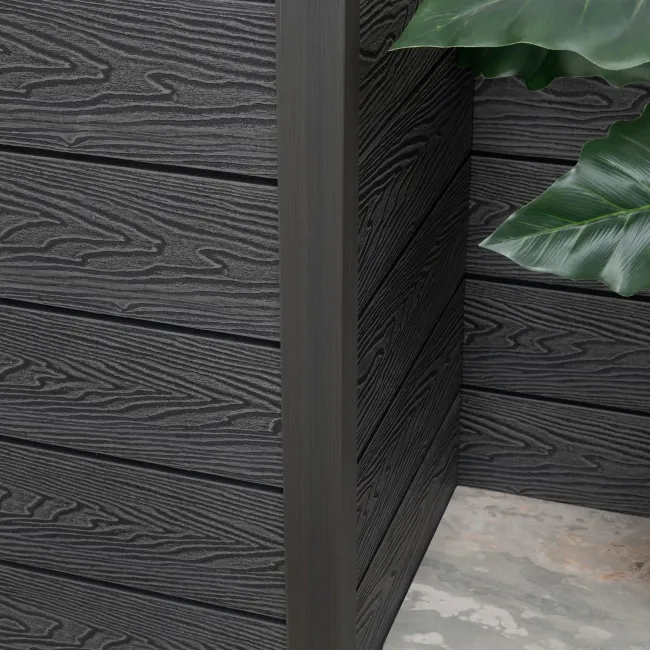 LuxeLine® Dark Grey Textured Composite Cladding Edging Corner Trim - 2500mm