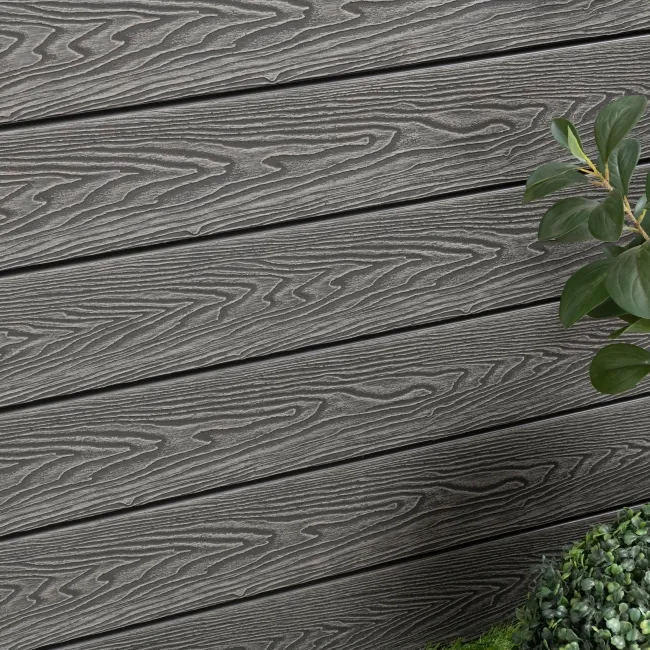 LuxeLine® Grey Embossed Shiplap Composite Wall Cladding - 2900mm
