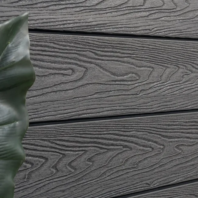 LuxeLine® Dark Grey Embossed Shiplap Composite Wall Cladding - 2900mm
