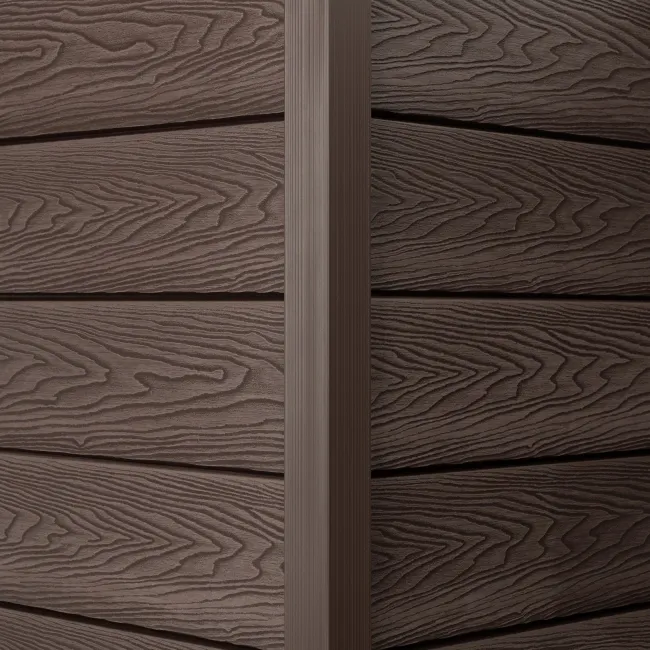 LuxeLine® Walnut Textured Composite Cladding Edging Corner Trim - 2500mm