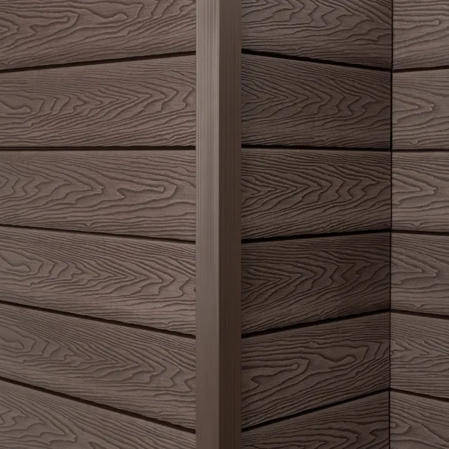 LuxeLine® Walnut Textured Composite Cladding Edging Corner Trim - 2500mm