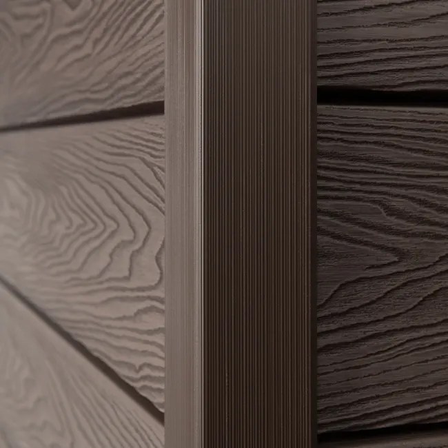 LuxeLine® Walnut Textured Composite Cladding Edging Corner Trim - 2500mm