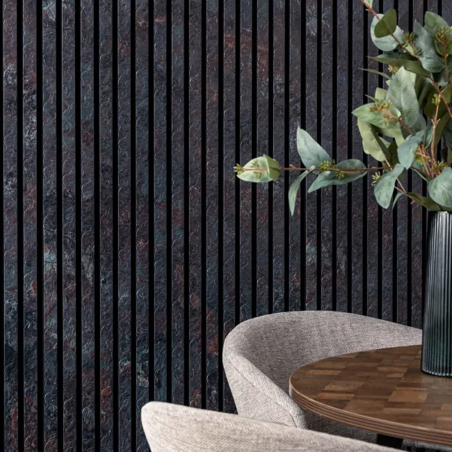 Trepanel Design® Dark Peacock Slate Effect Acoustic Wall Panels