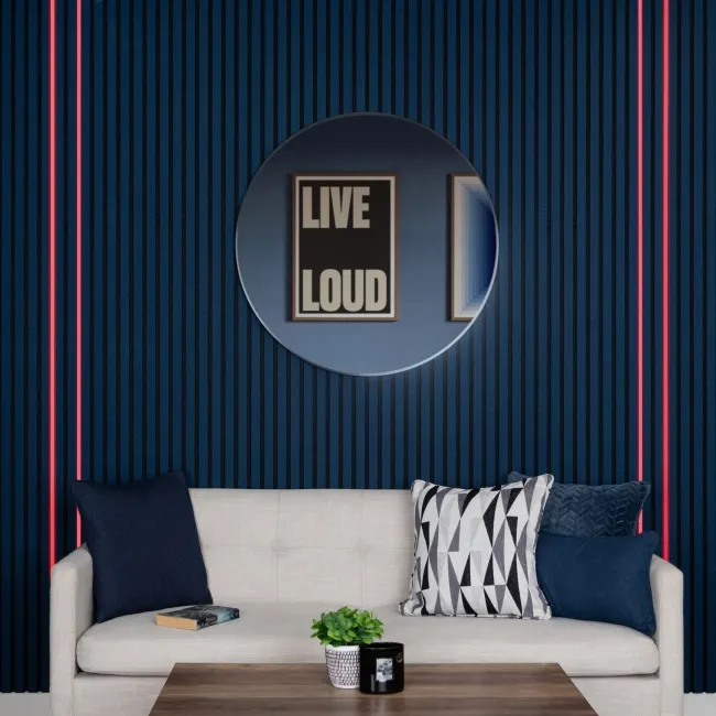 Trepanel Bright® Wall Panel Bluetooth  Multi Colour LED Strip Lights With White Casing – 2.4m Pack of 4