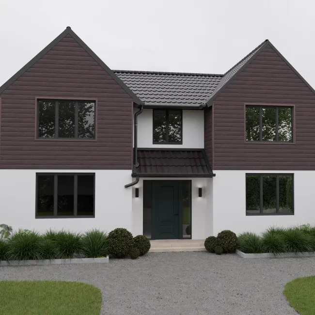 LuxeLine® Walnut Embossed Shiplap Composite Wall Cladding - 2900mm