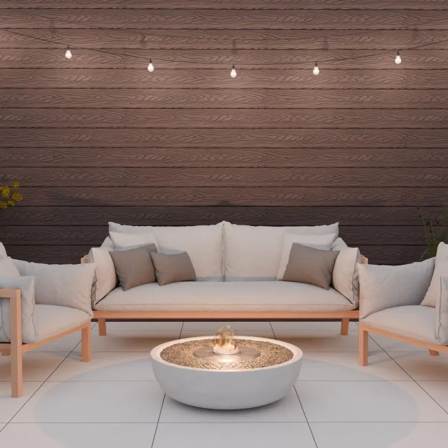 LuxeLine® Walnut Embossed Shiplap Composite Wall Cladding - 2900mm