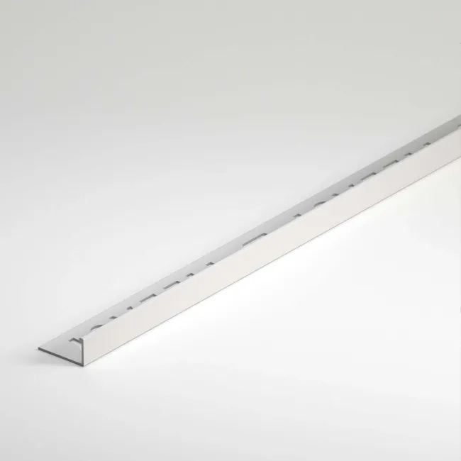8mm White Square Edge Plastic Trim