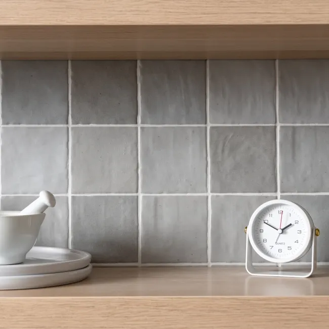 Zellige Mini Grey Small Matt Rustic Wall Tiles 100x100