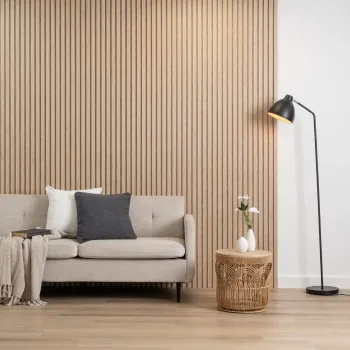 Trepanel® Oak on Grey Felt Acoustic Wood Wall Panels