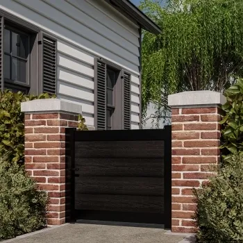 LuxeLine® Black Garden Gate 750x900mm - Standard Handle