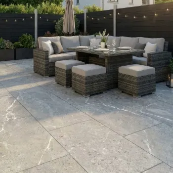 Muller Pearl Stone Effect Matt Porcelain Outdoor Slab Tile
