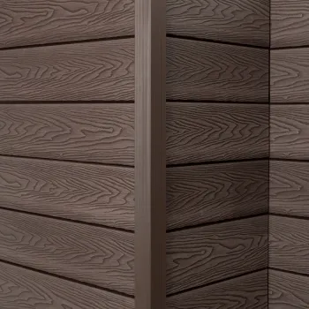 LuxeLine® Walnut Textured Composite Cladding Edging Corner Trim - 2500mm