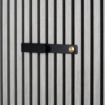 Trepanel Customise® Black Horizontal Metal Hook with Brass Screw