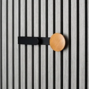 Trepanel Customise® Wooden Hanger Natural Horizontal Metal Hook