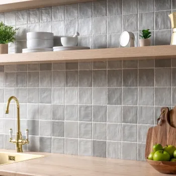 Zellige Mini Grey Small Matt Rustic Wall Tiles 100x100