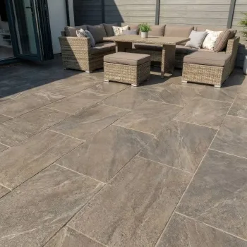 Muller Natural Stone Effect Matt Porcelain Outdoor Slab Tile
