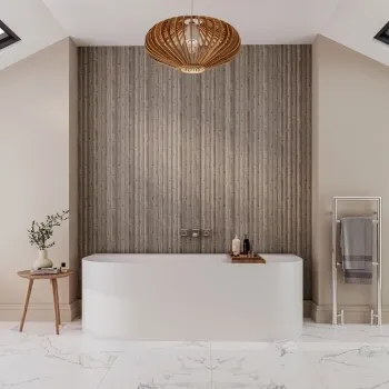 Trepanel Aqua 3D® Waterproof Grey Wood Effect Fluted Wall Panel 3 Pack (Covers 1.80 SQM)