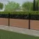 LuxeLine Composite Fence Panel Teak 3ft High - Jungle Decorative Screen with Aluminium Post