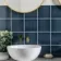 Capsule Dark Blue Grey Art Deco Engraved Decor Wall Tiles