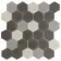 Ligo Glass Mocha Hexagon Mosaic Tiles