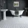 Canterbury Victorian White Matt Marble Patterned Tiles