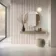 Trepanel Design® Light Oak on Antique White Felt Multi Width Acoustic Wood Slat Panels
