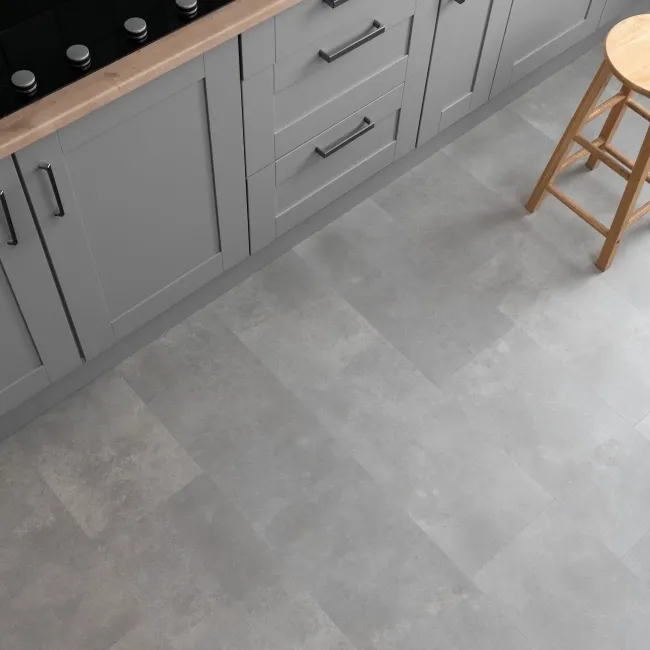 Trepanel Lux Mid Grey LVT Stone Effect SPC Vinyl Flooring