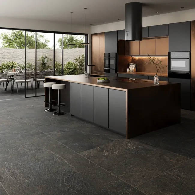 Ardesia Anthracite Stone Effect Matt Porcelain Outdoor Slab Tile