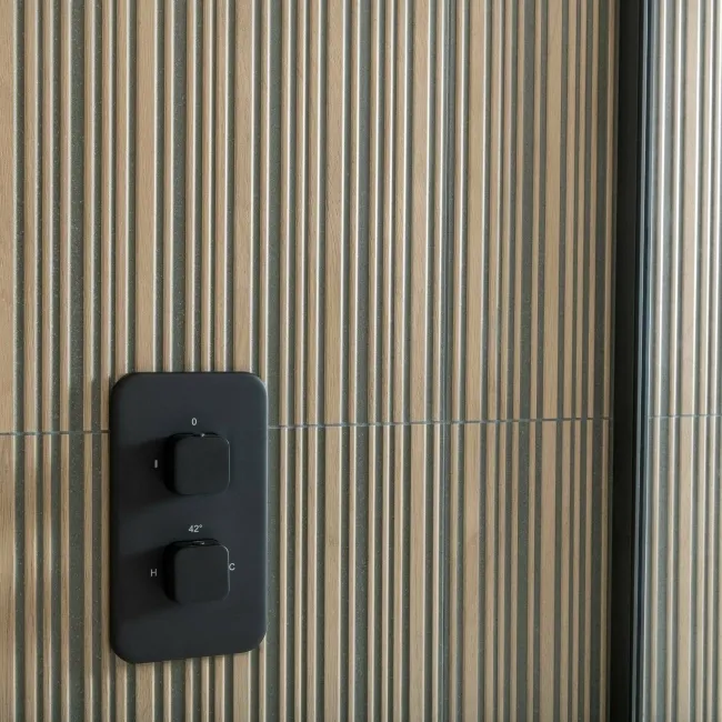 Contour Brown Walnut Wood Slat Effect Wall Tiles